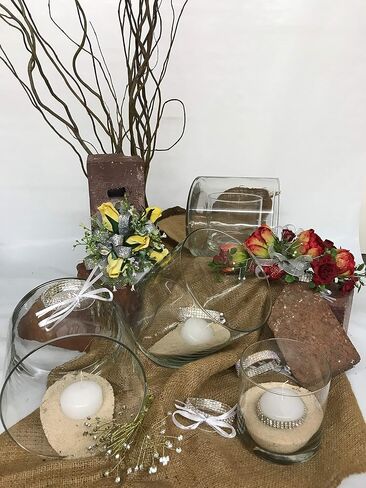 6" Tall x 3.5" Wide - Cylinder Glass Vase and Flower Guide Booklet -for Weddings, Events, Decorating, Arrangements, Flowers, Office, or Home Decor. in Saudi Arabia