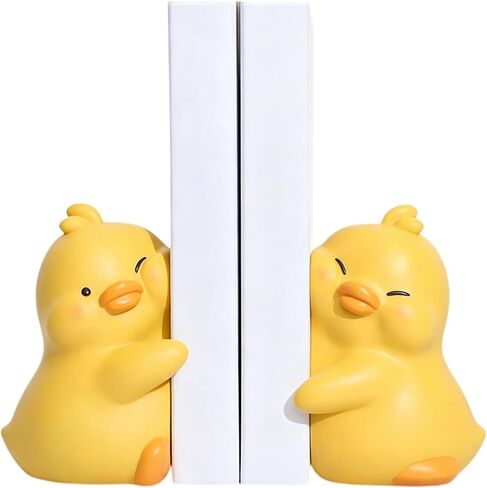 Cute Hug Elephants Decorative Bookends, Unique Book Ends to Hold Books Creative Resin Book Holder Stopper for Home Office Desk Bookshelf Decoration in Kuwait