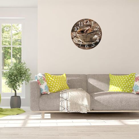 AUUXVA Funny Bee Wall Clock Silent Non-Ticking,Animal Honeybee Quote 9.5 Inch Round Wall Clock Battery Operated Clock Decor for Home Wall Bathroom Kitchen Bedroom Living Room Office Classroom Patio in Kuwait