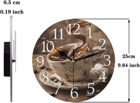 AUUXVA Funny Bee Wall Clock Silent Non-Ticking,Animal Honeybee Quote 9.5 Inch Round Wall Clock Battery Operated Clock Decor for Home Wall Bathroom Kitchen Bedroom Living Room Office Classroom Patio in Kuwait