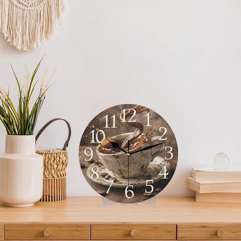 AUUXVA Funny Bee Wall Clock Silent Non-Ticking,Animal Honeybee Quote 9.5 Inch Round Wall Clock Battery Operated Clock Decor for Home Wall Bathroom Kitchen Bedroom Living Room Office Classroom Patio in Kuwait