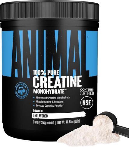 Animal Micronized Creatine Monohydrate Capsules - 300 Caps, 2500mg per Serving for Muscle Growth, Strength, and Endurance in Kuwait
