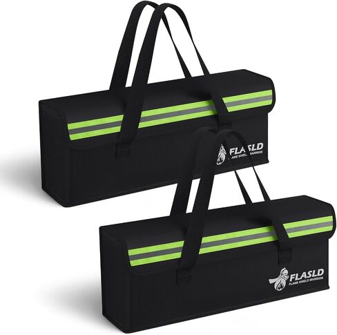 FLASLD Lipo Battery Safe Bag Fireproof Explosionproof Bag for Charge & Storage, 8.6 x 6.7 x 5.9 in RC Lipo Guard Pouch with Large Capacity in Saudi Arabia