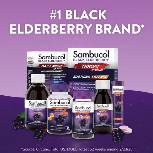 Sambucol Black Elderberry Syrup for Kids - Elderberry Extract Kids, Kids Elderberry Syrup, Black Elderberry for Kids, Kids Immune Support - 4 Fl Oz in Kuwait