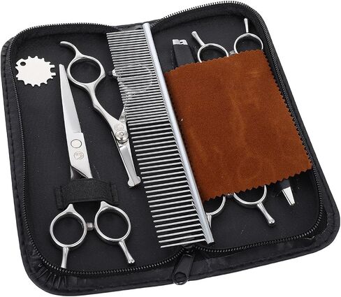 PET Hair Scissors Set with Thinning Function, Stainless Steel in Kuwait