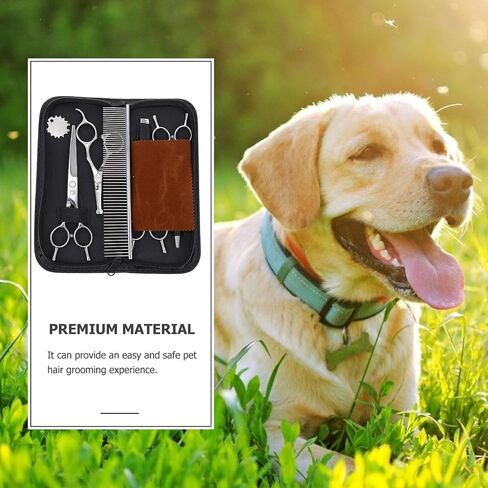 PET Hair Scissors Set with Thinning Function, Stainless Steel in Kuwait