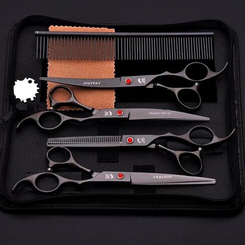Premium Stainless Grooming - Complete Set for Cats and Dogs, Black in Saudi Arabia