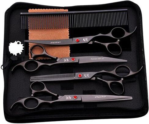 Premium Stainless Grooming - Complete Set for Cats and Dogs, Black in Saudi Arabia
