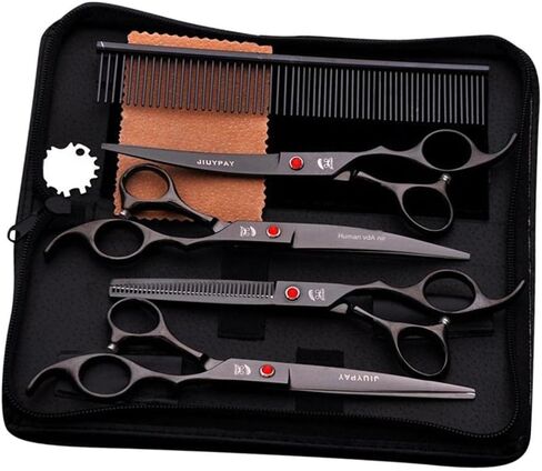 Premium Stainless Grooming - Complete Set for Cats and Dogs, Black in Saudi Arabia