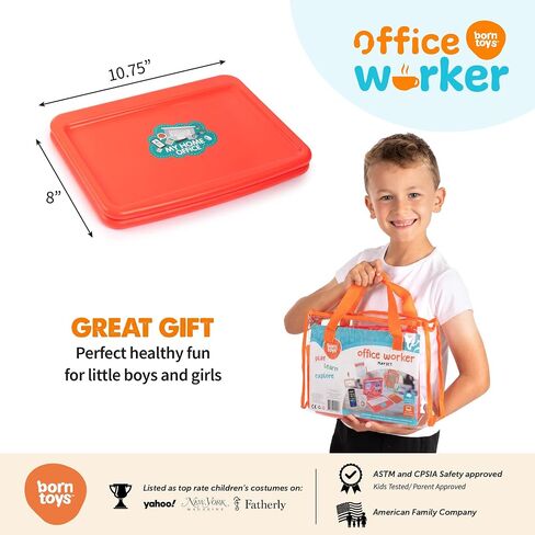 Born Toys 9-piece Office Pretend Play Set for Kids, Toddler Laptop Toy Gift in Kuwait