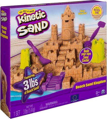 Kinetic Sand Beach Sand Kingdom Playset with 3lbs of Beach Sand, for Ages 3 and Up in Kuwait