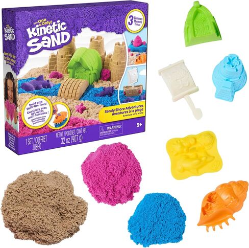 Kinetic Sand Sandy Shore Set, Moldable Play Sand Sensory Toys, Ages 5+ in Kuwait