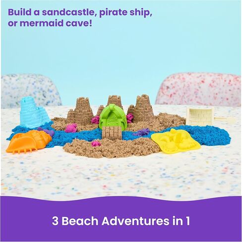 Kinetic Sand Sandy Shore Set, Moldable Play Sand Sensory Toys, Ages 5+ in Kuwait