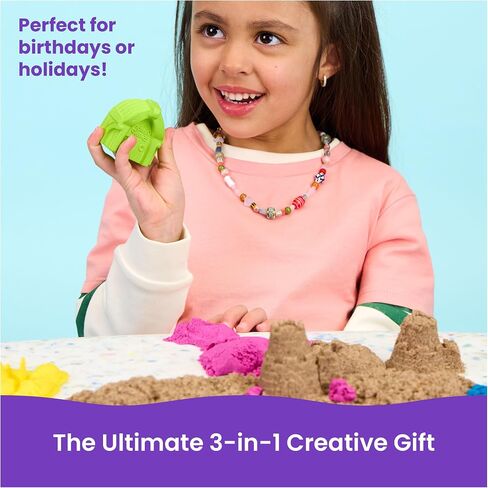 Kinetic Sand Sandy Shore Set, Moldable Play Sand Sensory Toys, Ages 5+ in Kuwait