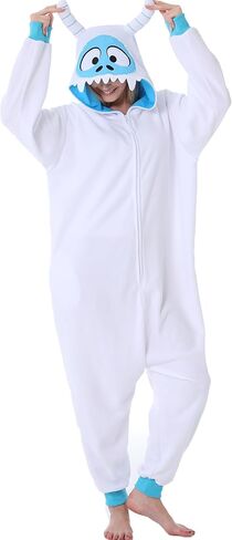Markest Unisex Onesie for Adult and Teenagers White Monster Animal Cosplay Costumes One Piece Pajama in Kuwait