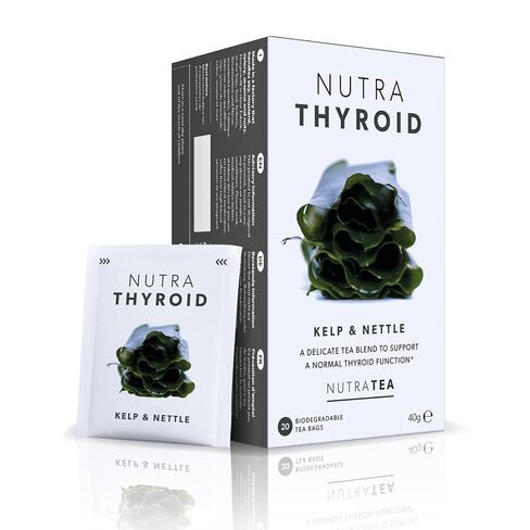 NUTRATHYROID - Thyroid Health Tea | Metabolism Tea - Providing Thyroid Support - Includes Kelp, Bladderwrack & Ashwagandha - 20 Enveloped Tea Bags - by Nutra Tea - Herbal Tea in Kuwait