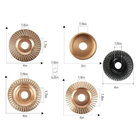 Baorder 5PCS Angle Grinder Wood Carving Disc Set,Stump Grinder Tool in Kuwait