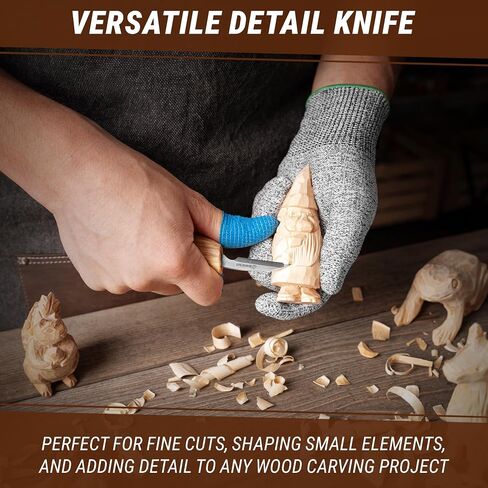 BeaverCraft Wood Chip Carving Knife C8 1.8" Sloyd Whittling Knife for Detail - Wood Carving Tools for Beginners and Kids in Saudi Arabia