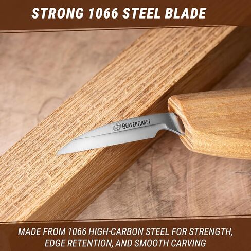 BeaverCraft Wood Chip Carving Knife C8 1.8" Sloyd Whittling Knife for Detail - Wood Carving Tools for Beginners and Kids in Saudi Arabia