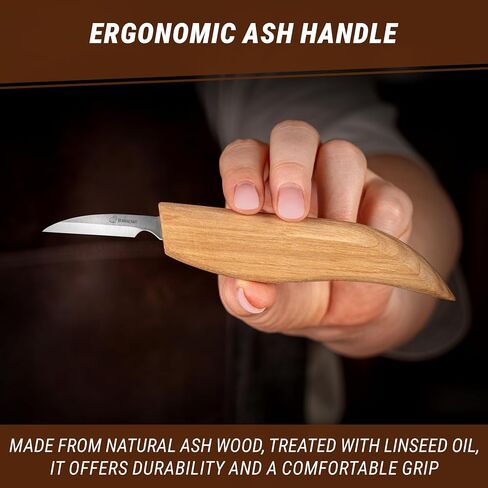 BeaverCraft Wood Chip Carving Knife C8 1.8" Sloyd Whittling Knife for Detail - Wood Carving Tools for Beginners and Kids in Saudi Arabia