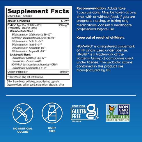 Nature's Way Fortify Daily Probiotic for Men and Women 50+, 30 Billion Live Cultures, Colon, Digestive, and Immune Health Support* Supplement, 30 Capsules in Saudi Arabia