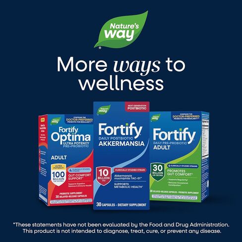 Nature's Way Fortify Daily Probiotic for Men and Women 50+, 30 Billion Live Cultures, Colon, Digestive, and Immune Health Support* Supplement, 30 Capsules in Saudi Arabia
