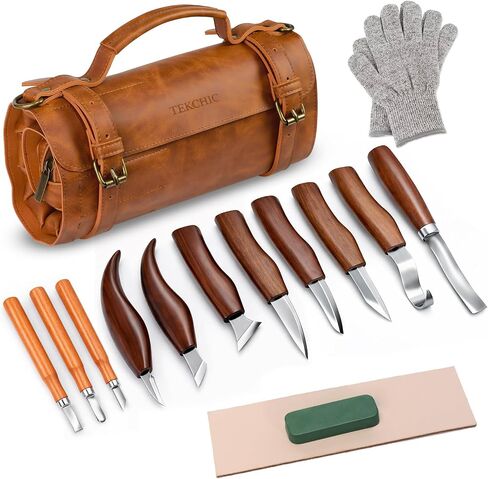 Tekchic Wood Carving Kit Deluxe-Whittling Knife, Wood Carving Knife Set in Kuwait