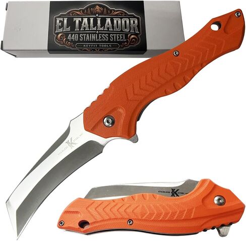 Keyfit Tools EL TALLADOR Wood Carving Knife 440 Stainless Steel Heat Treated ~Professional Precision Woodworking Designed For Controlled Cuts Detailed Shaping Comes With Sharpener in Kuwait