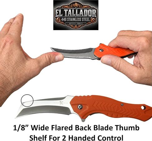 Keyfit Tools EL TALLADOR Wood Carving Knife 440 Stainless Steel Heat Treated ~Professional Precision Woodworking Designed For Controlled Cuts Detailed Shaping Comes With Sharpener in Kuwait