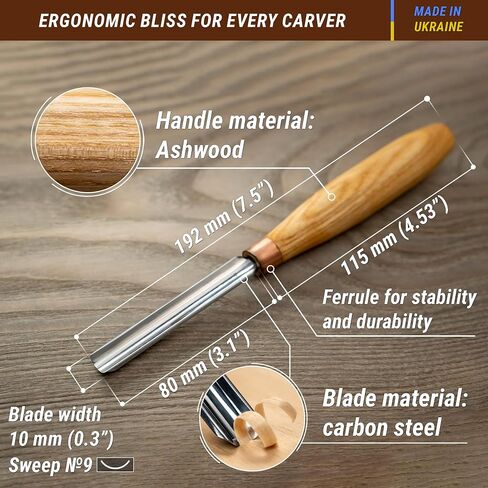 BeaverCraft Wood Carving Gouge K9/10 Woodworking Hand Chisel Compact Wood Carving Knife for Beginners and Profi in Saudi Arabia