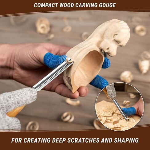 BeaverCraft Wood Carving Gouge K9/10 Woodworking Hand Chisel Compact Wood Carving Knife for Beginners and Profi in Saudi Arabia