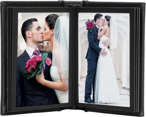 Neil Enterprises Inc. Leather Self-Stick 5" x 5" Black Photo Album - Holds 10 Photos in Kuwait