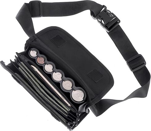 BSTKEY US Coin Holder Coin Dispenser, Black Money Storage Bag with Belt in Saudi Arabia