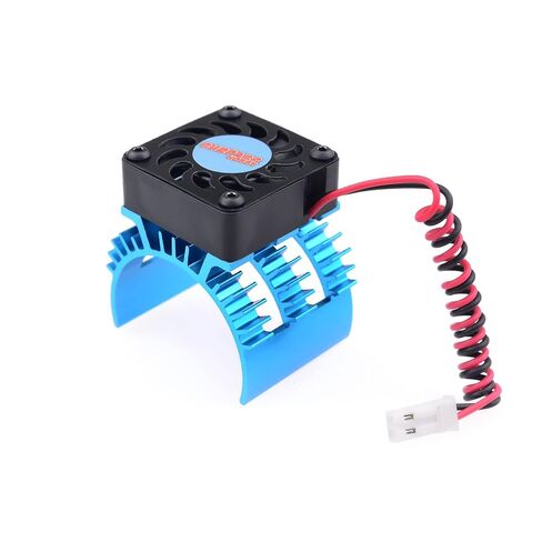 Surpass Aluminum RC Motor Heat Sink with 5-8.45V Cooling Fan for 1/10 RC Car Truck Buggy Crawler 540 550 3650 Size Motor Black&Blue in Kuwait