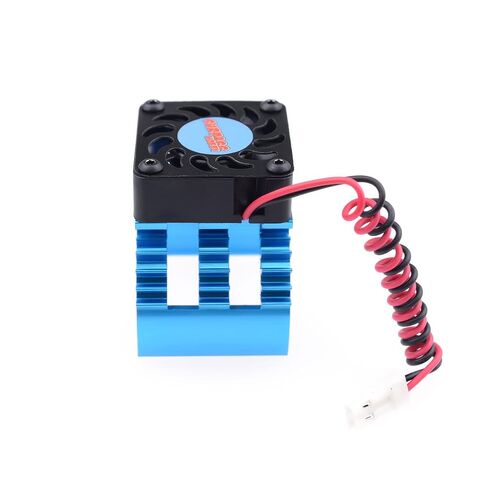 Surpass Aluminum RC Motor Heat Sink with 5-8.45V Cooling Fan for 1/10 RC Car Truck Buggy Crawler 540 550 3650 Size Motor Black&Blue in Kuwait
