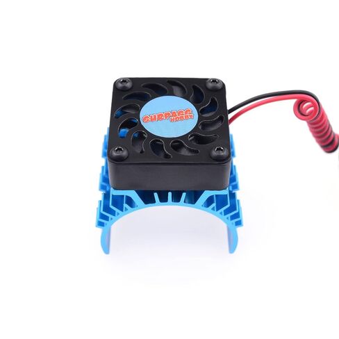 Surpass Aluminum RC Motor Heat Sink with 5-8.45V Cooling Fan for 1/10 RC Car Truck Buggy Crawler 540 550 3650 Size Motor Black&Blue in Kuwait