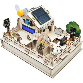 KEYESTUDIO IoT Control Smart Farm Starter Kit لـ Arduino ESP32، مجموعة برمجة الإلكترونيات المتوافقة مع دروس Arduino Scratch عبر الإنترنت، مجموعة أدوات استشعار DIY STEM التعليمية للبالغين والمراهقين 15+