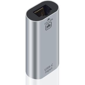Poyiccot USB C to Ethernet Adapter Gigabit, RJ45 Female to USB C Female Adapter, USB C to RJ45 Adapter Up to1000/ 100/10Mbps Ethernet LAN Network Adapter Compatible for iPad, MacBook Pro, 1Pack