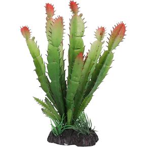 Hztyyier Reptile Habitats, Landscaping Plant Decoration Terrarium Decor Plastic Cactus Aquarium Artificial Plants for Aquarium Fish Tank Reptile Terrarium