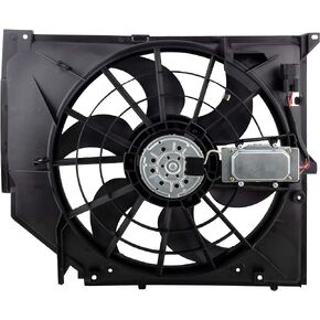 BOXI 621-199 Radiator Cooling Fan Assembly Fit for BMW E46 3-Series 1999-2005 320i 323Ci 323i 325Ci 325i 325xi 328Ci 328i 330Ci 330i 330xi 17117561757