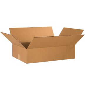 BOX USA 24x16x6 Flat Corrugated Boxes, Flat, 24L x 16W x 6H, Pack of 20 | Shipping, Packaging, Moving, Storage Box for Home or Business, Strong Wholesale Bulk Boxes