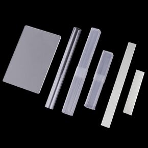 4 Piece Polymer Clay Tools Acrylic Clay Roller Clear Acrylic Rectangular Shape Platen Carbon Steel Blade for DIY Shaping Modelling Sculpting Tools