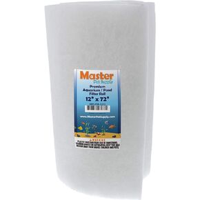 Premium Aquarium Filter Pad Roll, Cut to Fit 12" by 72", Micron Fiber Filtration Media for Freshwater, Saltwater Aquariums, Koi Ponds, Fish Tanks, Reefs - Clean Crystal Clear Water