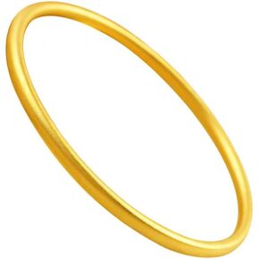 Gold Bangles for Women-14K Gold Plated,Round Bangle,Gold Bracelets Stackable,Solid Plain Polished Bangles Special Gifts 14K Gold Plated Bangles for Women