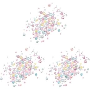 ARTIBETTER 1200pcs Resin Hole Size Flower Brush Decor Bucket Baby Floating Bouquet Home Pearls Wedding No Simulated Party Pearl Showers Vase Random DIY Faux Holiday Holder Gems Decors