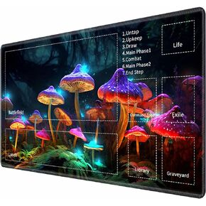 لـ MTG TCG Playmat، بساط اللعب لـ MTG TCG DTCG CCG RPG وغيرها من ألعاب البطاقات/لوحة الماوس 24 × 14 بوصة لعبة بطاقة التداول مع مناطق ودعم مطاطي غير قابل للانزلاق، Dragon Ocean