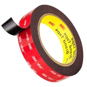 Hospitality Direct - 1" x 18Ft - Double Sided 3M Heavy Duty Mounting FoamTape, Strong Adhesive, Waterproof and High Temperature Resistant Tape (Black), Made of 3M VHB Tape