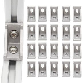 20Pcs 1" x 1" 1010 Series Aluminum Extrusion Profiles Fastener T-Solt Connector for 10 Series Extrusion