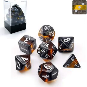 Bescon Mineral Rocks GEM Vines 6 Sides 16MM Dice Set 20 Pack, 5/8" D6 Mineral Rock Dice Set in Assorted Colors