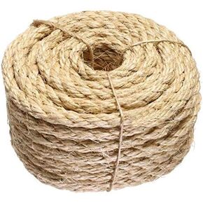ATERET Sisal Rope I Natural Fiber Twisted Sisal Rope I 1/2 inch x 100 feet I Multipurpose, Lightweight, Weather-Resistant Rope for Indoor/Outdoor Use, Rugs, Marine, and DIY Projects (1-Coil)